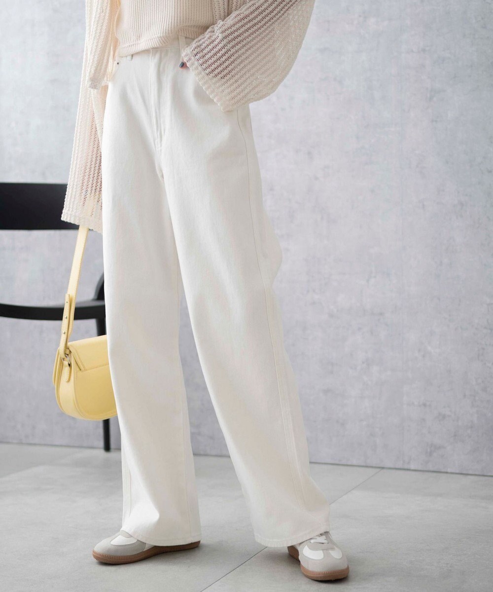 WEGO 【新色追加/美脚/XS～Lサイズ展開】ストレートデニムパンツ 