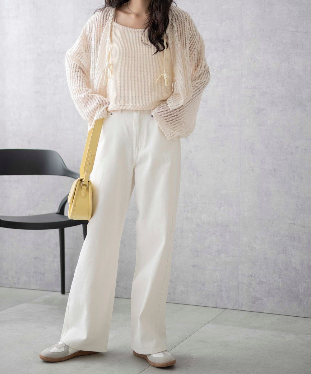 WEGO 【新色追加/美脚/XS～Lサイズ展開】ストレートデニムパンツ 