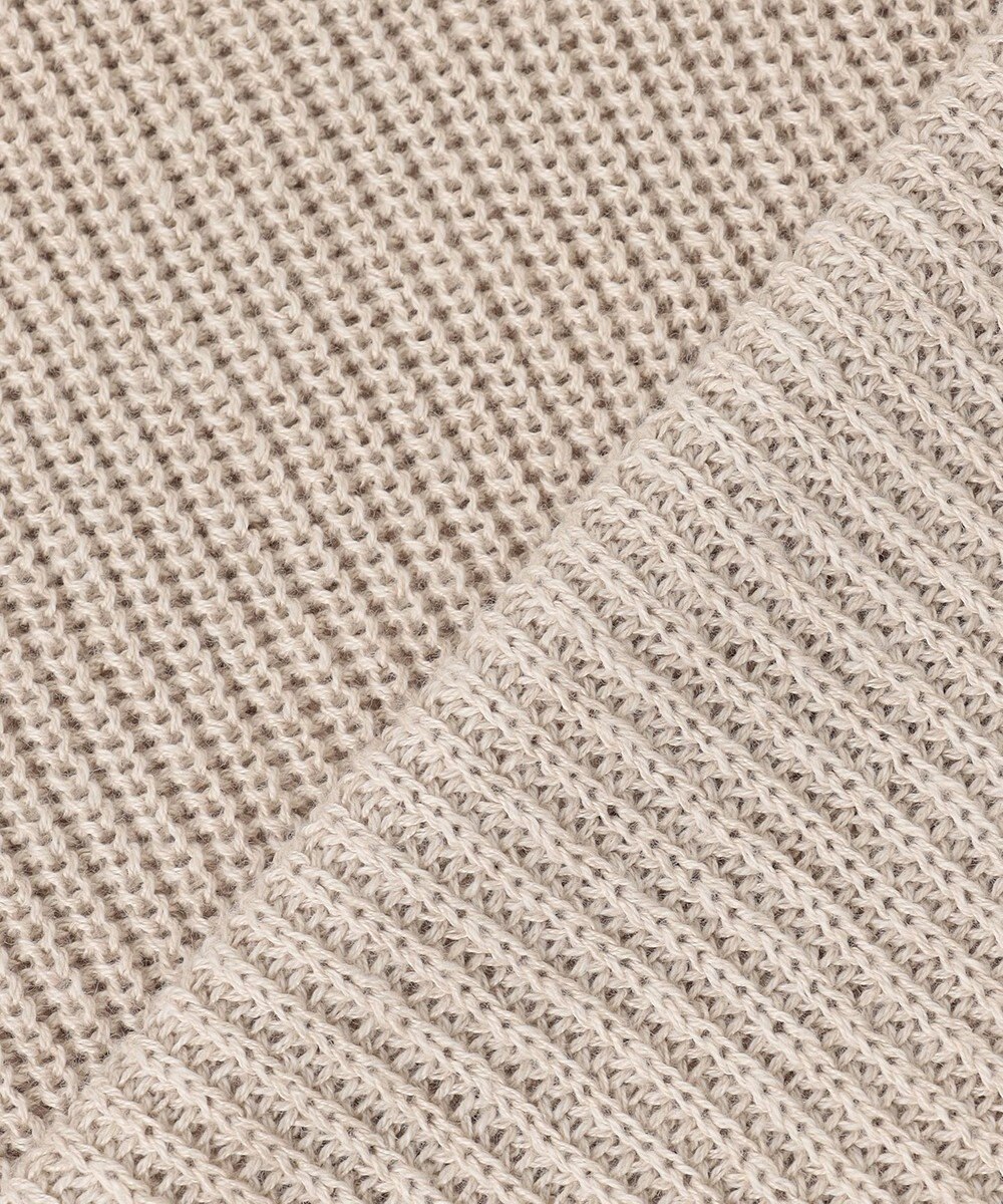 自由区 【洗える】コットンウールミドルゲージプルオーバー ニット 