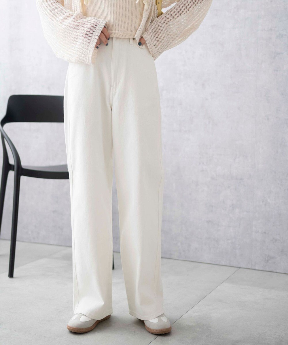 WEGO 【新色追加/美脚/XS～Lサイズ展開】ストレートデニムパンツ 