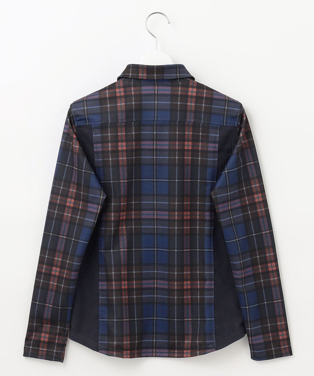 23区GOLF 【WOMEN】【日本製】チェック柄 長袖ポロシャツ 