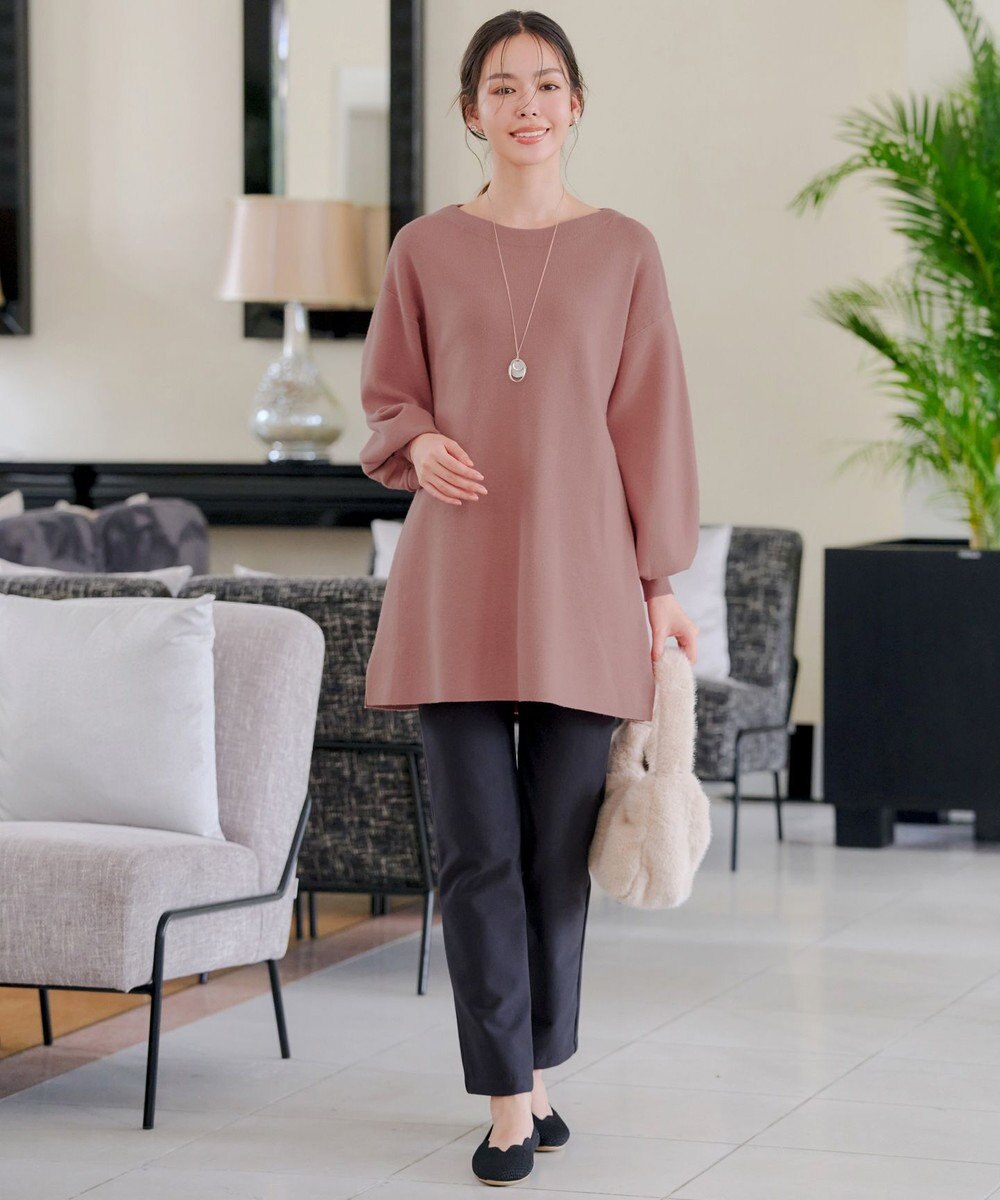 Tiaclasse 【安田美沙子さん着用・新色追加・日本製】すふれ起毛ストレートパンツ 