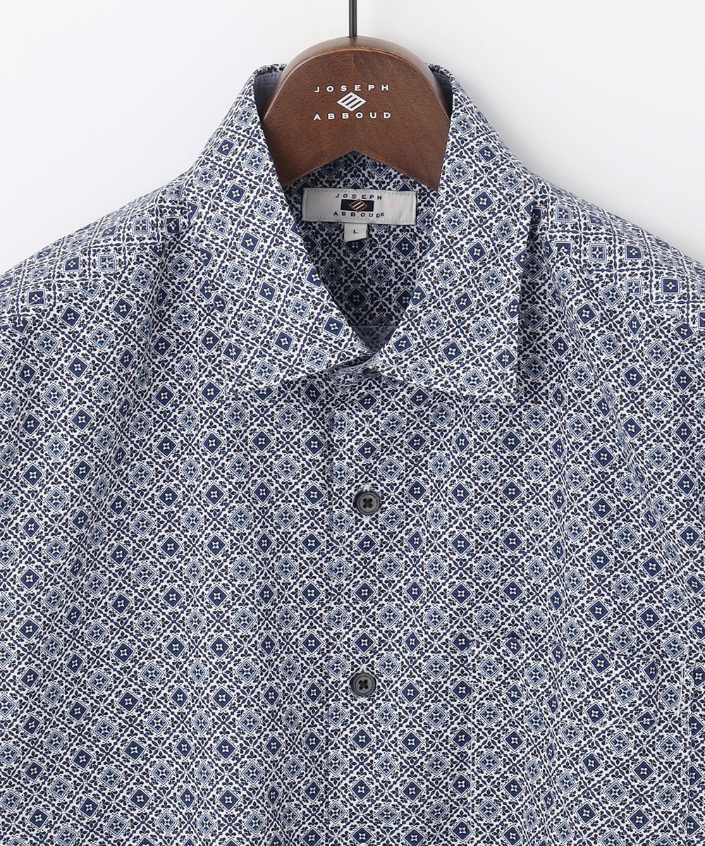 JOSEPH ABBOUD 【サスティナブル】リヨセルリネンプリント シャツ 