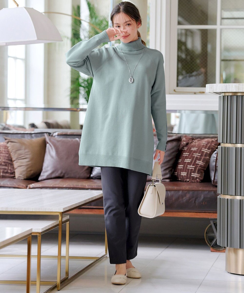 Tiaclasse 【安田美沙子さん着用・新色追加・日本製】すふれ起毛ストレートパンツ 