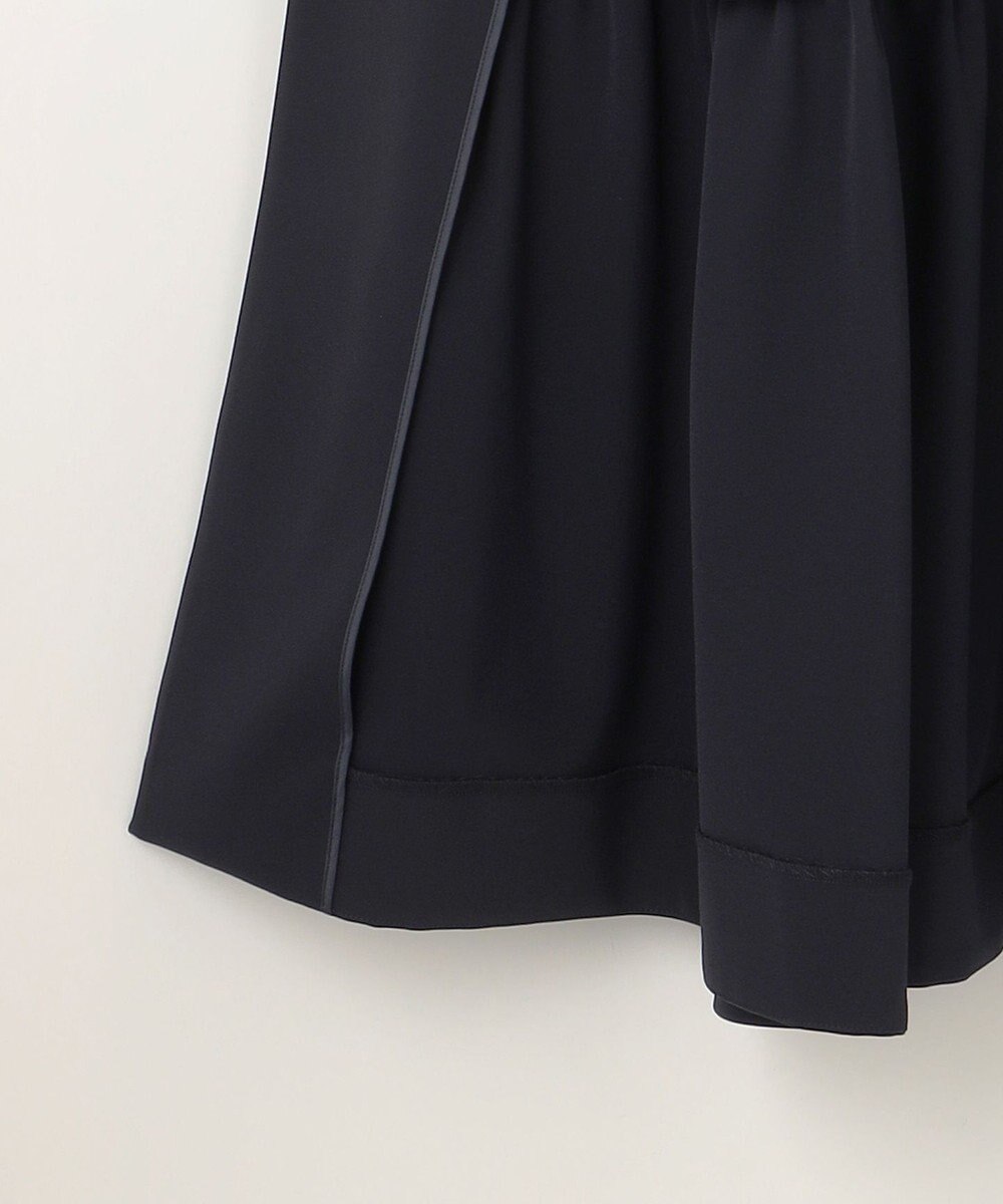 組曲 S 【KUMIKYOKU NAVY】ダブルクロスストレッチ ノーカラーコート 