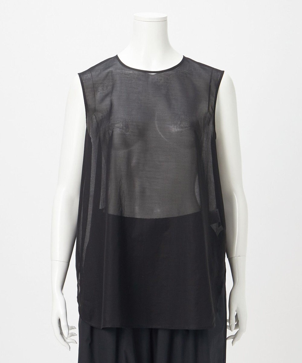 23区 【GOLD LABEL】コットンオーガンジー ジレコンビ ブラウス 