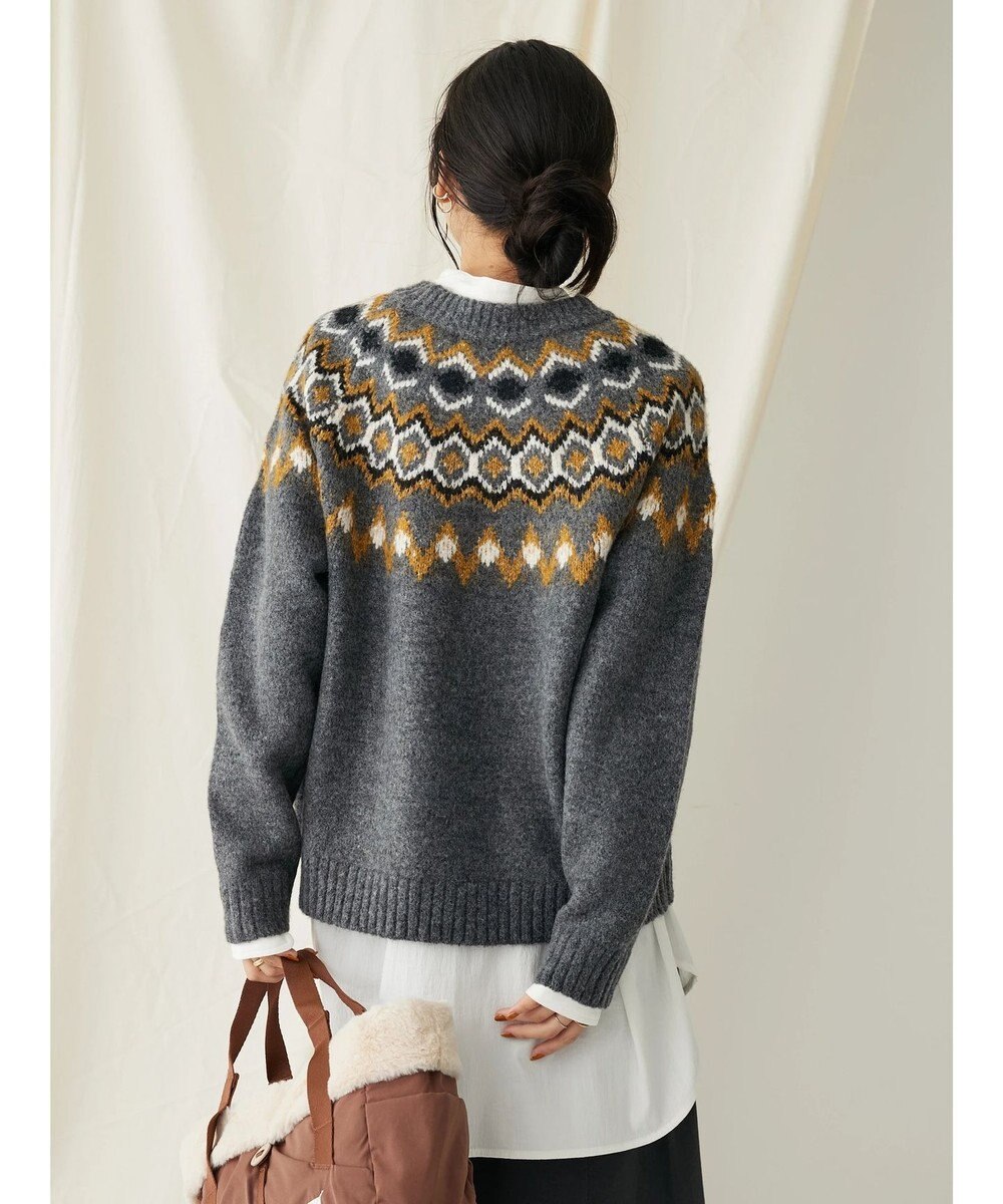 CRAFT STANDARD BOUTIQUE 求心柄ニットプルオーバー 