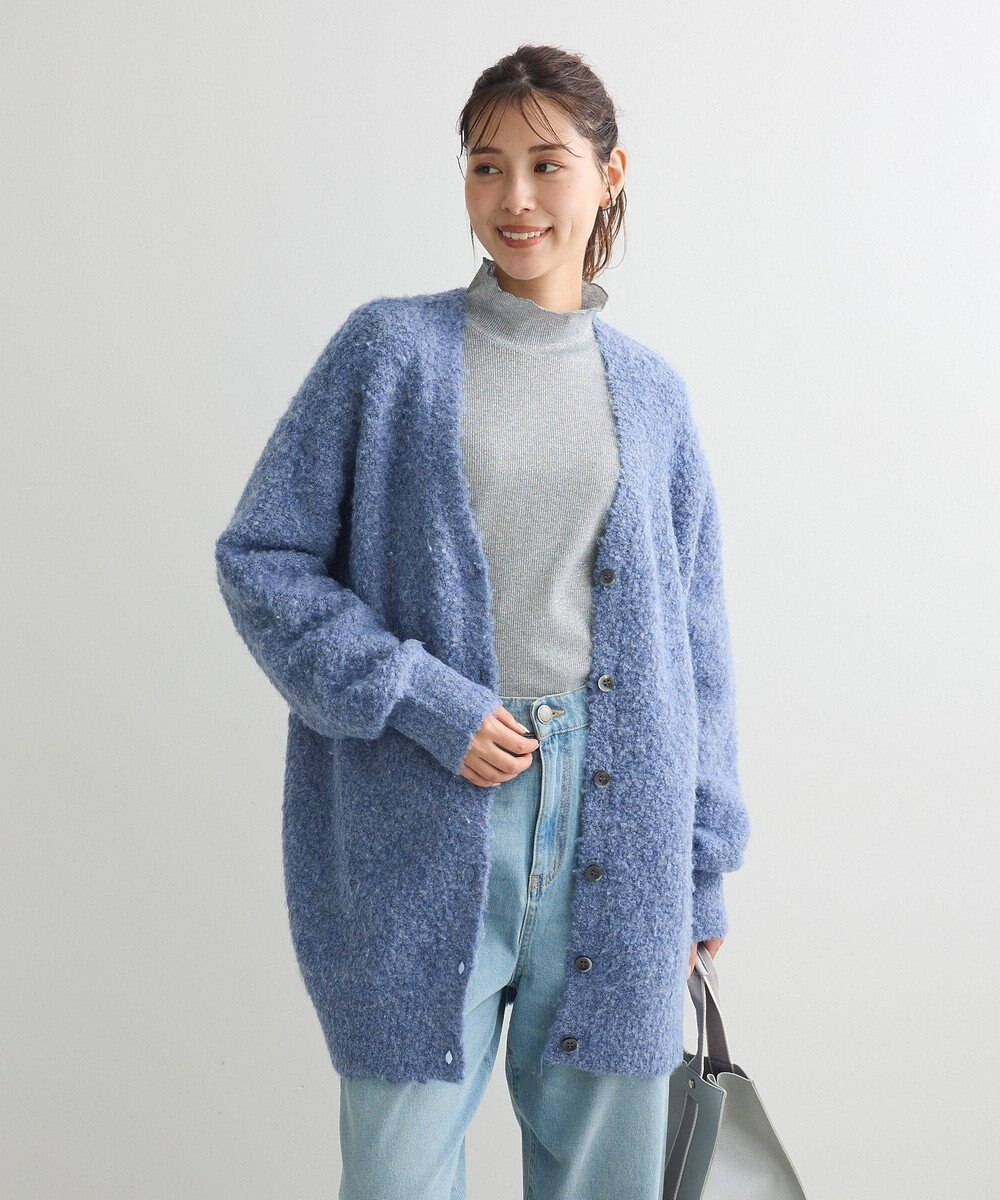 Green Parks ブークレーＶネックミディ丈カーディガン 