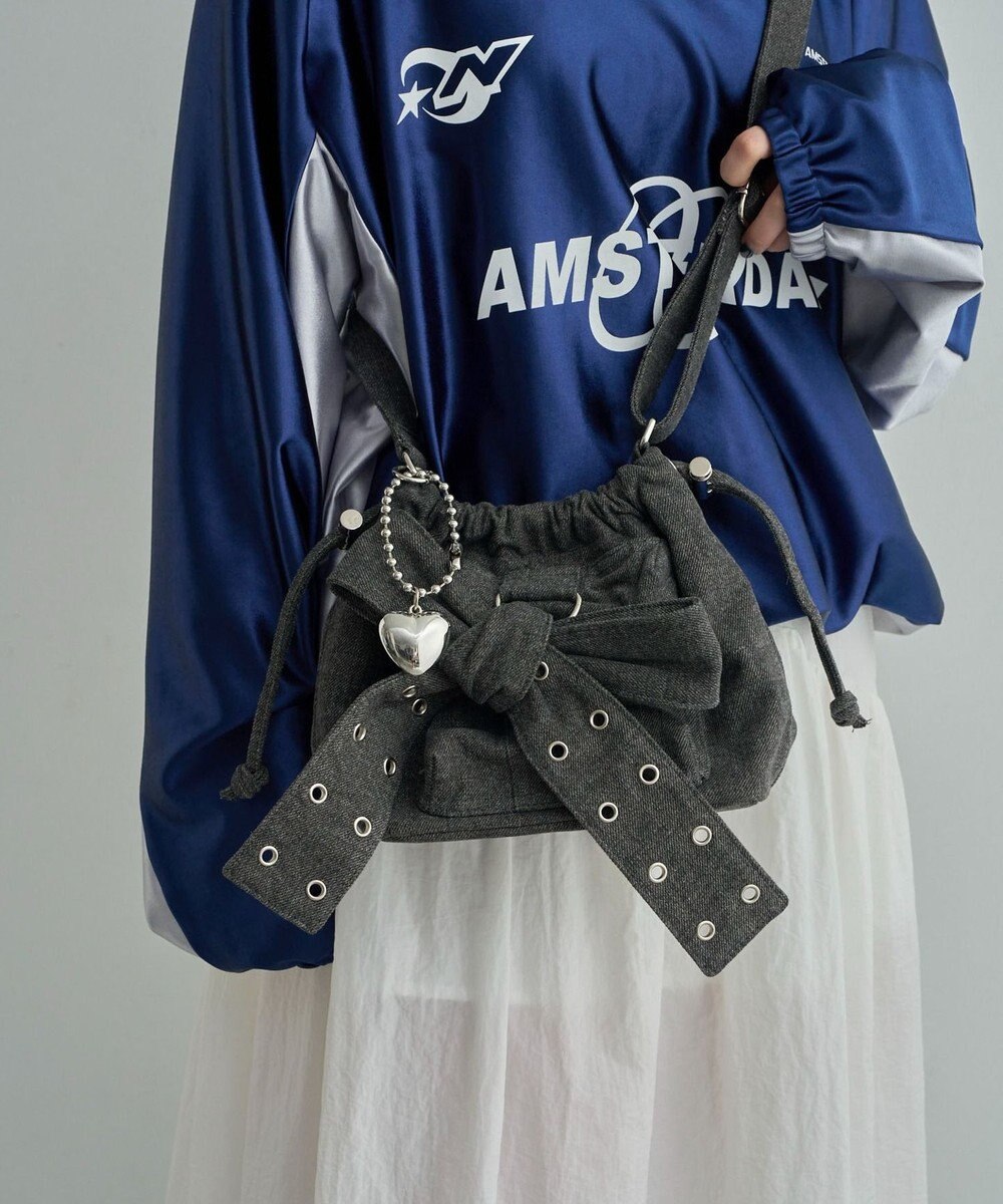 WEGO チャーム付きハトメリボンショルダー 