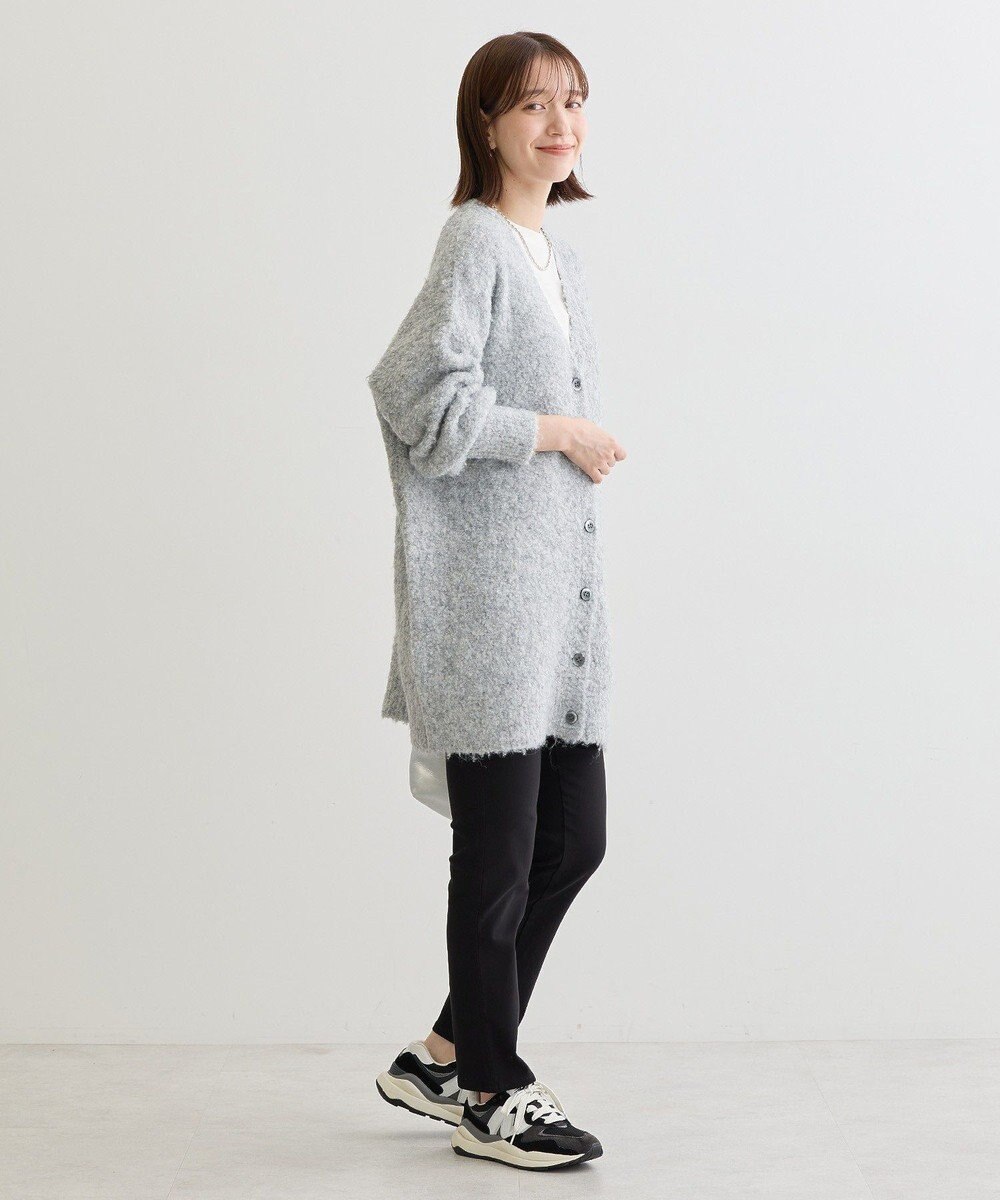 Green Parks ブークレーＶネックミディ丈カーディガン 