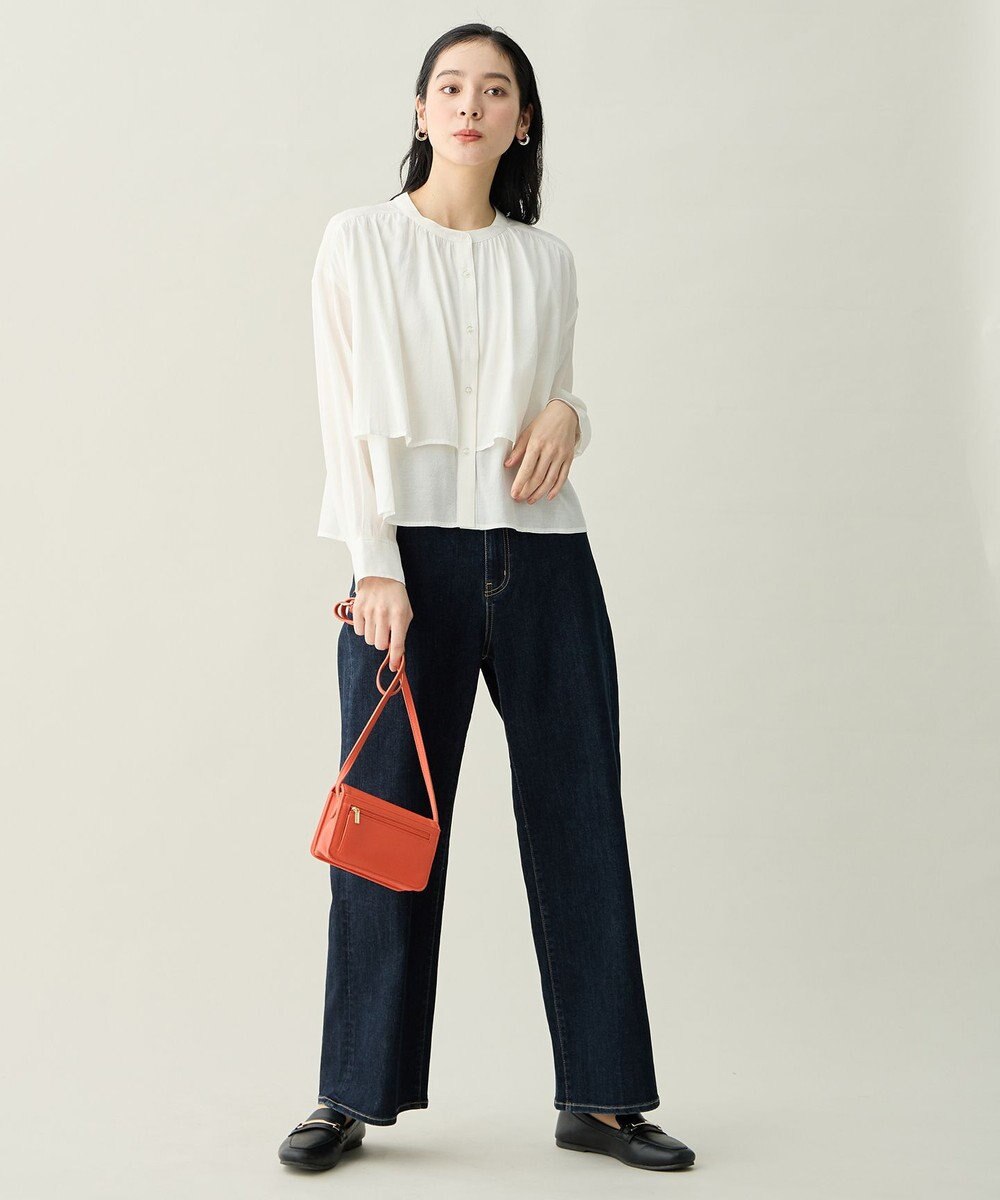 ANY ラッフルクロップドシャツ 