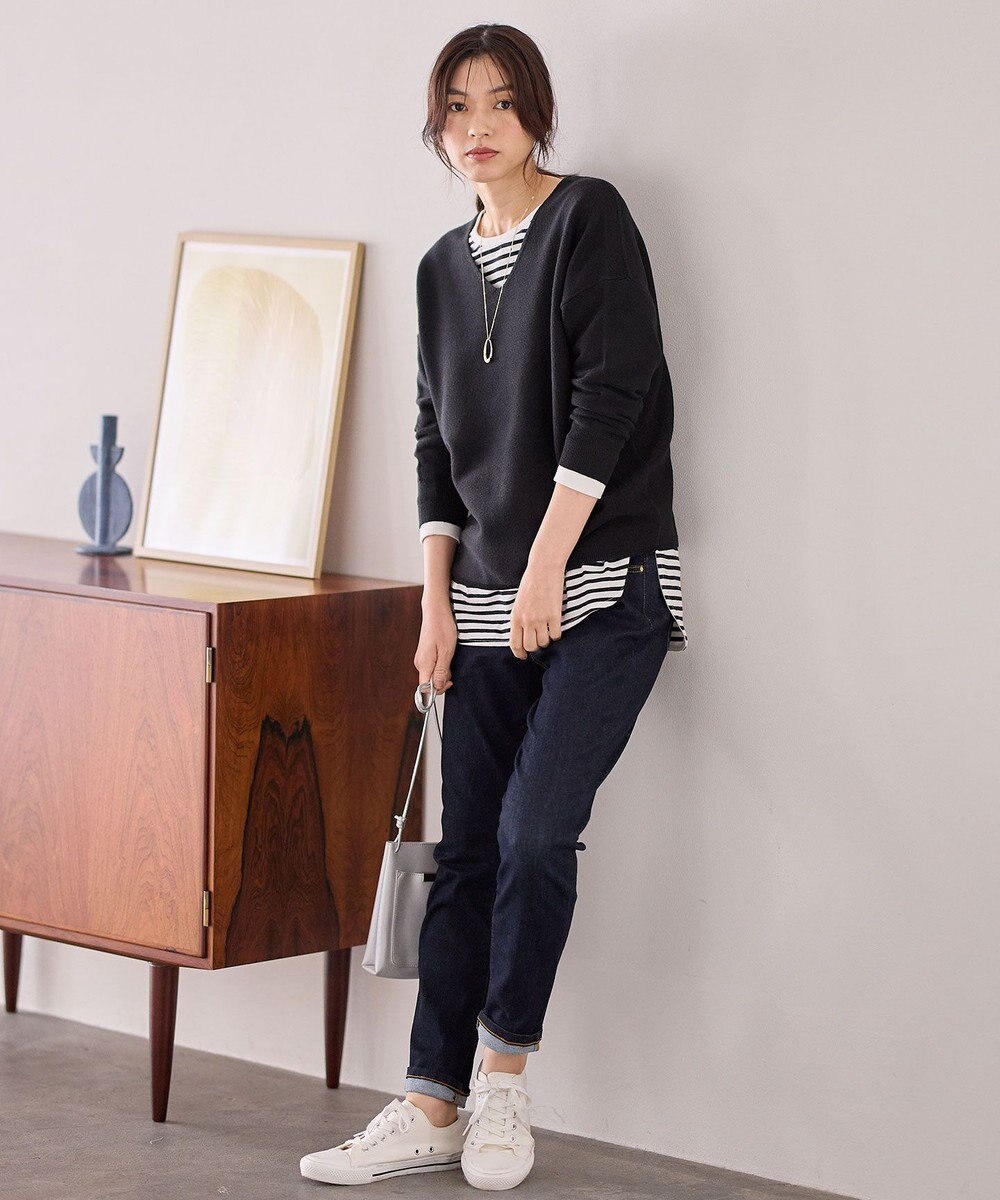 ANY 【ウエストゴム/ストレッチ】ウルトライージーデニムパンツ 