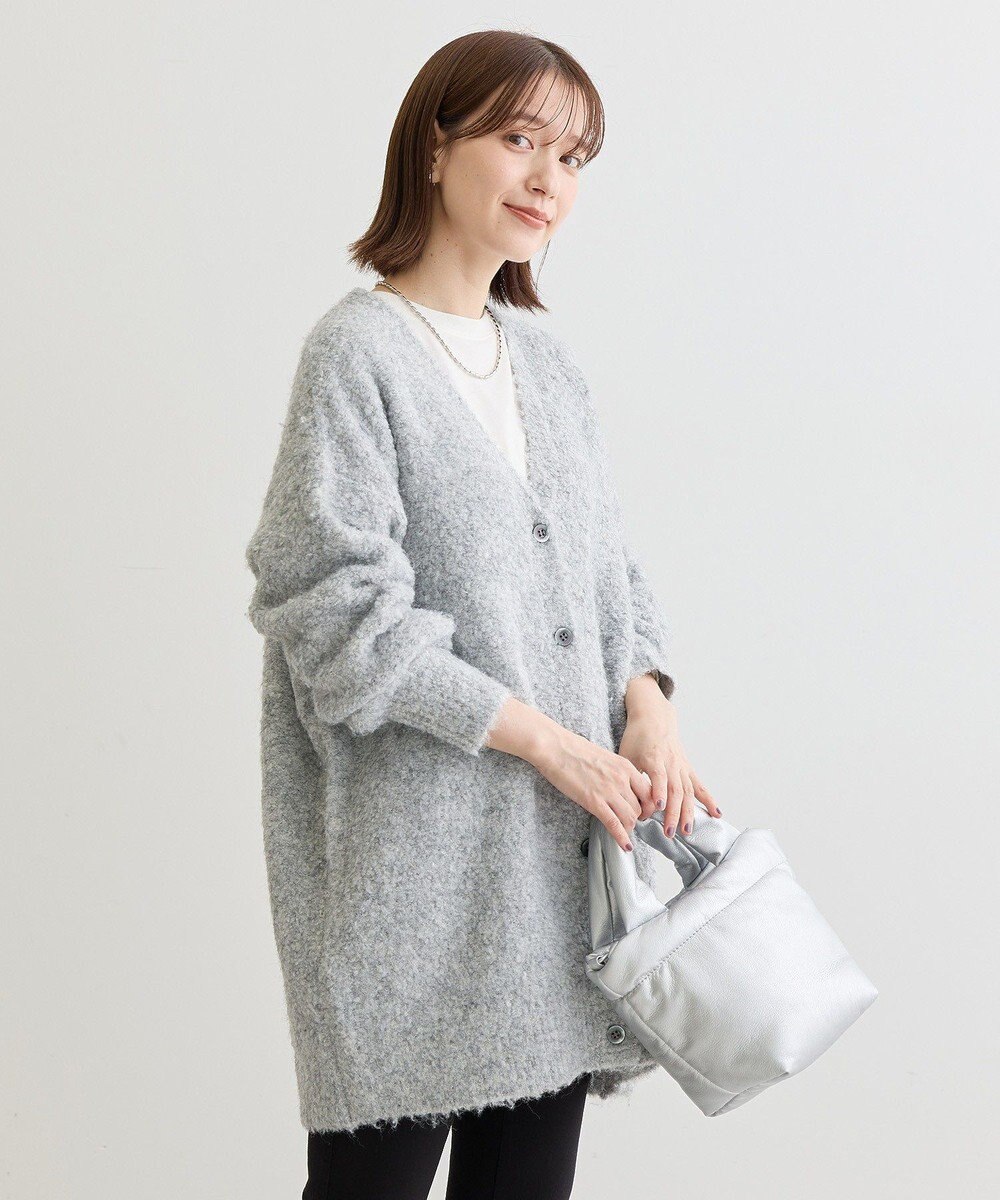 Green Parks ブークレーＶネックミディ丈カーディガン 