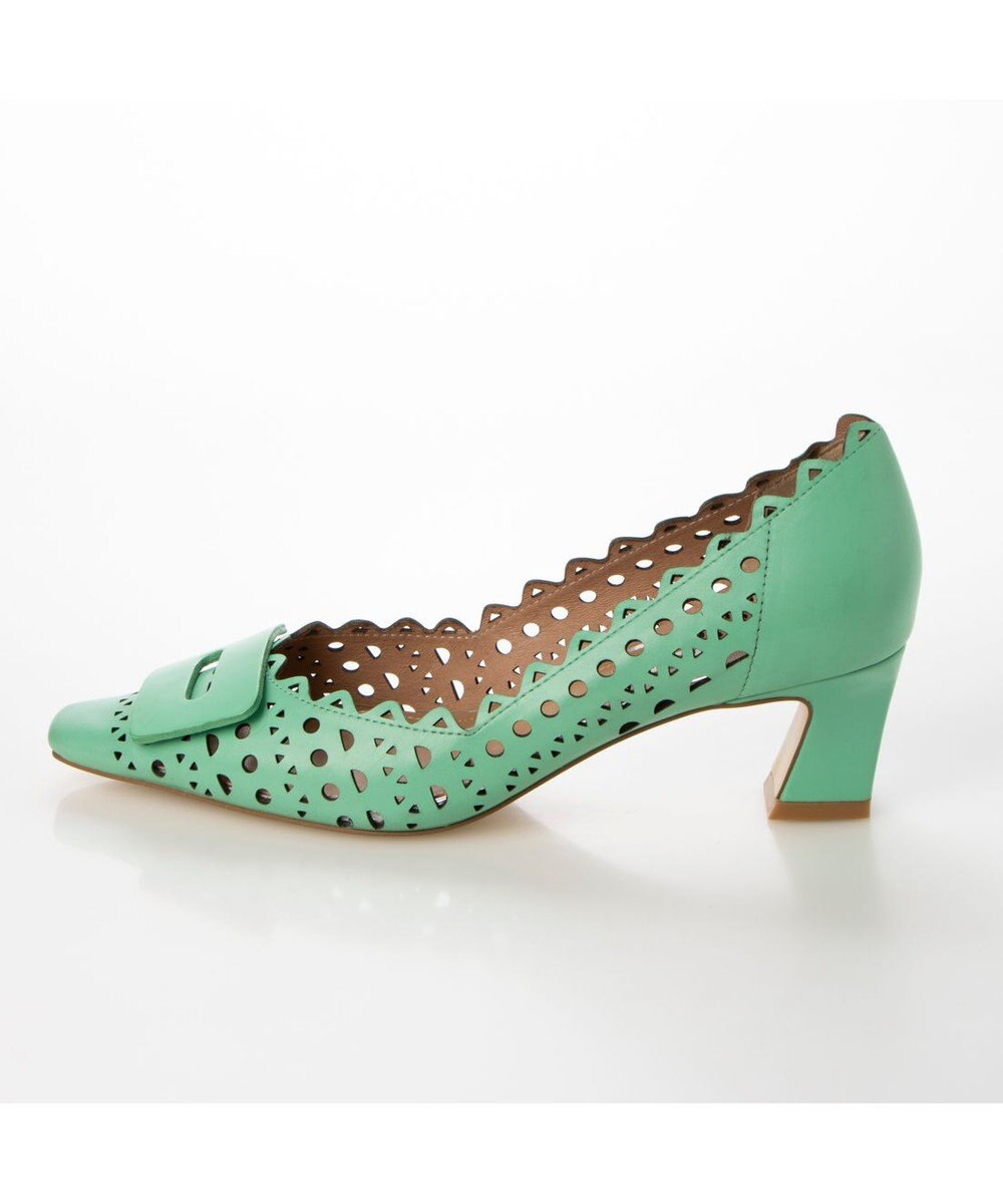 MODE ET JACOMO <MODE ET JACOMO>レーザーカットバックルモチーフパンプス 