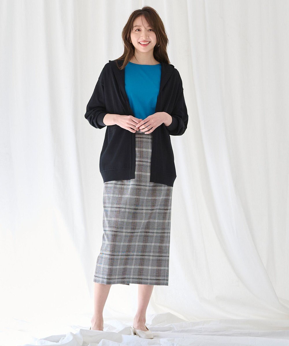 ANY L 【接触冷感/UVケア/アンチピリング】フーディーカーディガン 