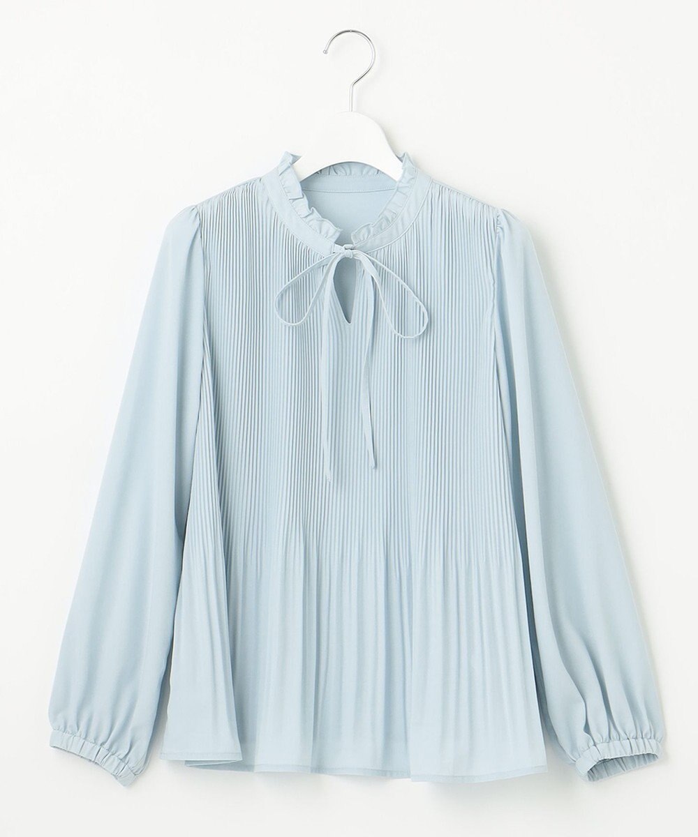 Feroux プリーツコンビ ブラウス 