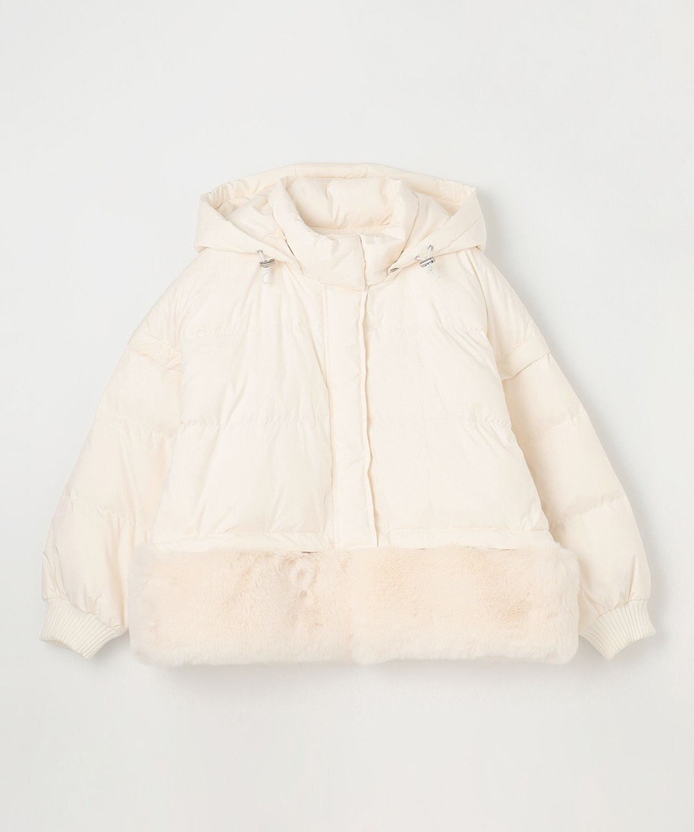 GRACE CONTINENTAL ヘムファーショートダウンジャケット 