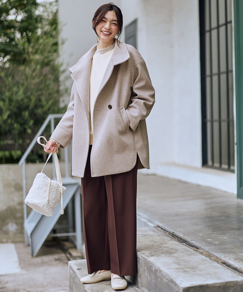 ANY L スタンドコクーンコート 