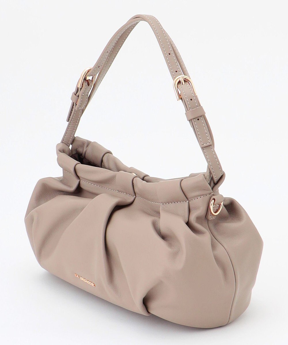 LA BAGAGERIE シープレザー　ギャザーミニバッグ 