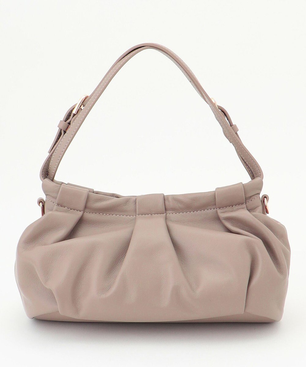 LA BAGAGERIE シープレザー　ギャザーミニバッグ 