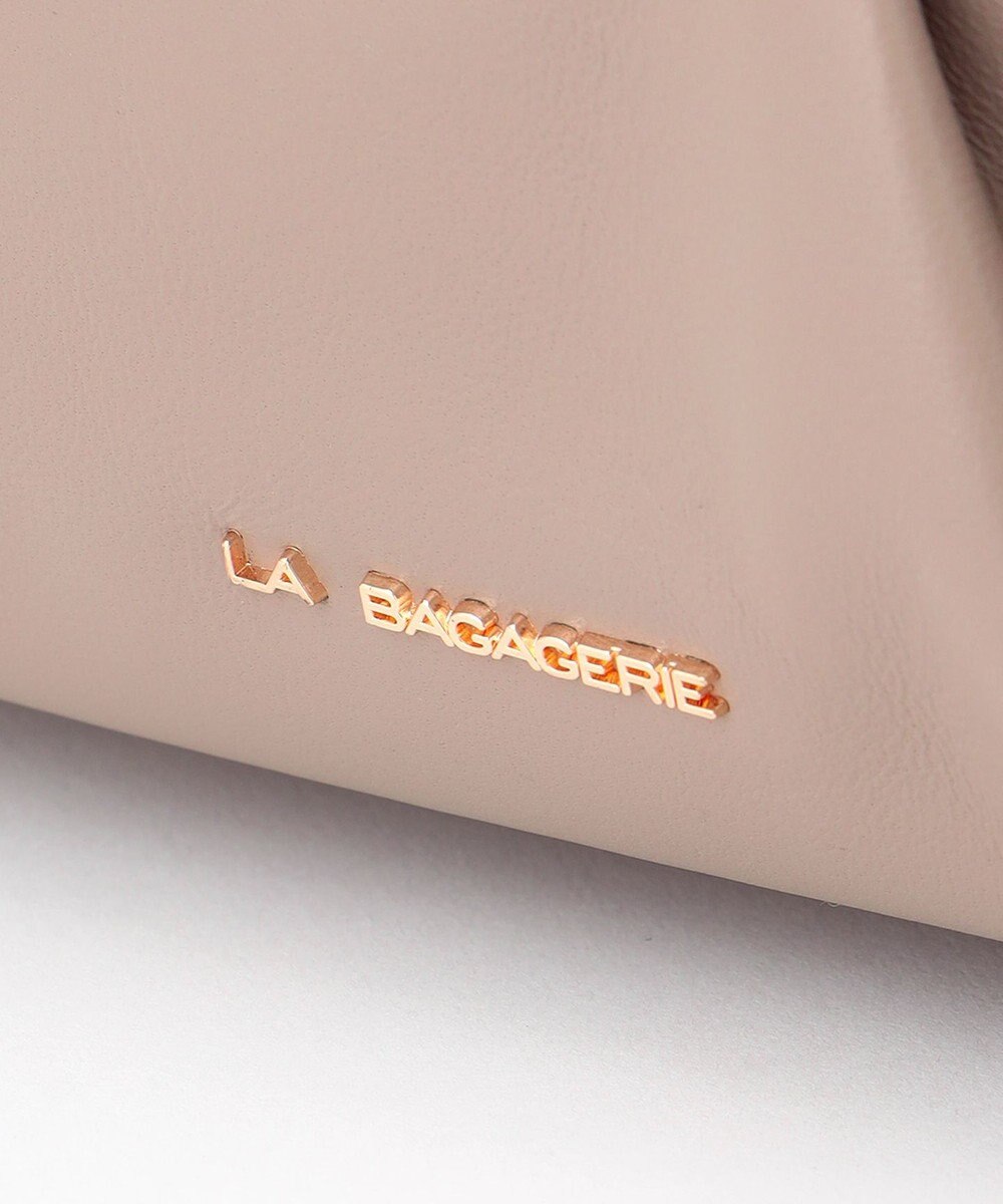 LA BAGAGERIE シープレザー　ギャザーミニバッグ 
