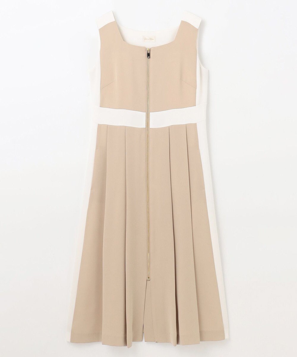 GRACE CONTINENTAL ラインバイカラードレス 