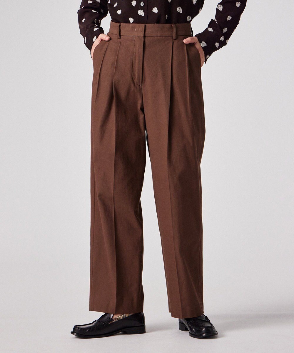 Paul Smith コットンギャバジン タックパンツ 