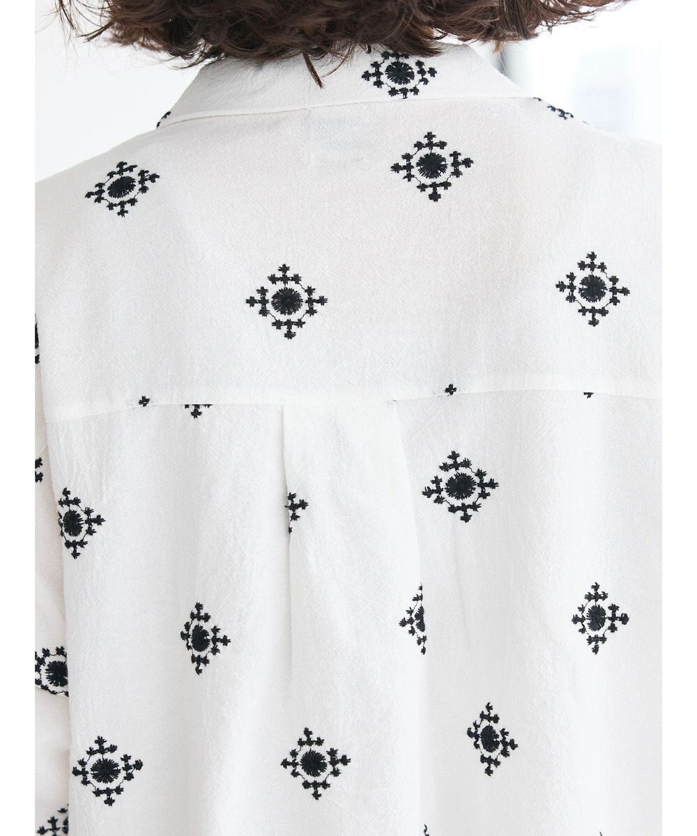 CRAFT STANDARD BOUTIQUE パネル刺繍開襟シャツ 