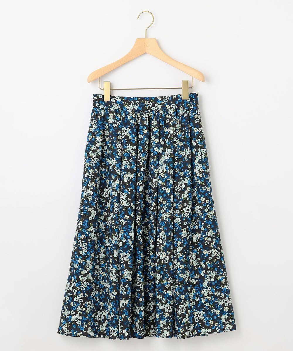 組曲 ニュアージュフラワープリント スカート 