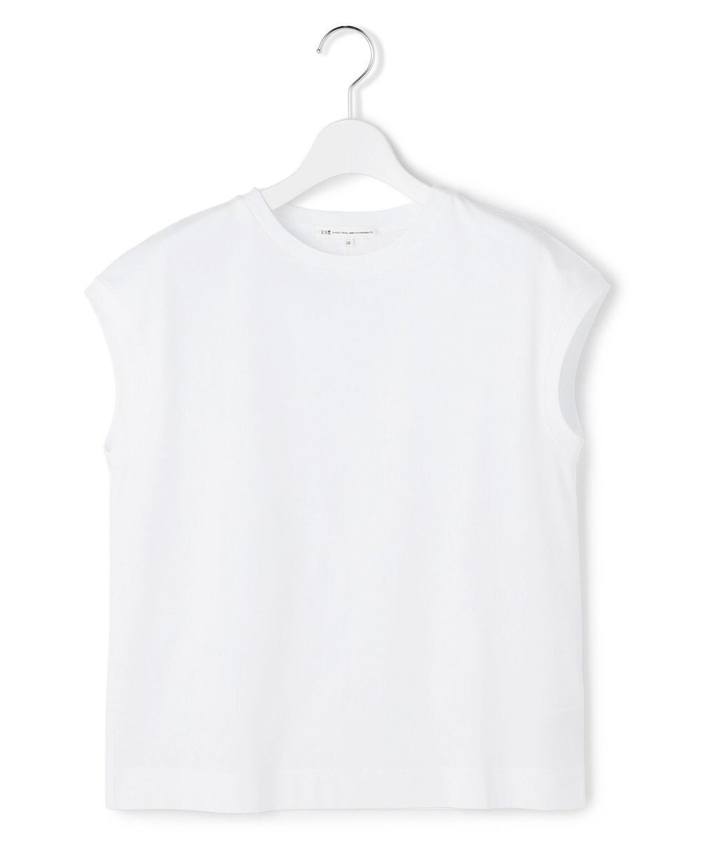 23区 シルキータッチ フレンチスリーブ Tシャツ 