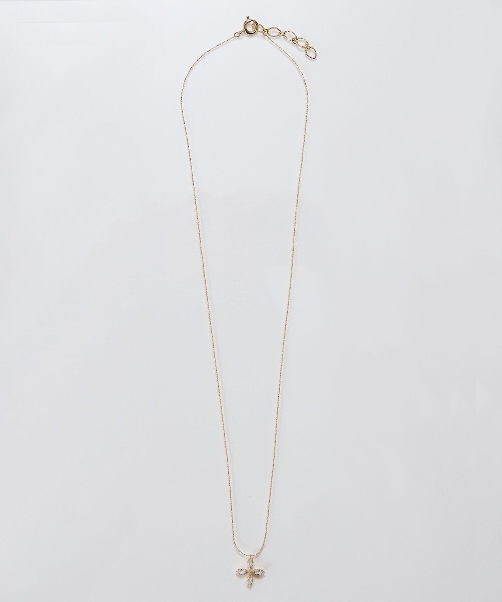Phoebe 【金属アレルギー対応】フォーペタルズビジューネックレス/ニッケルフリー ゴールド 