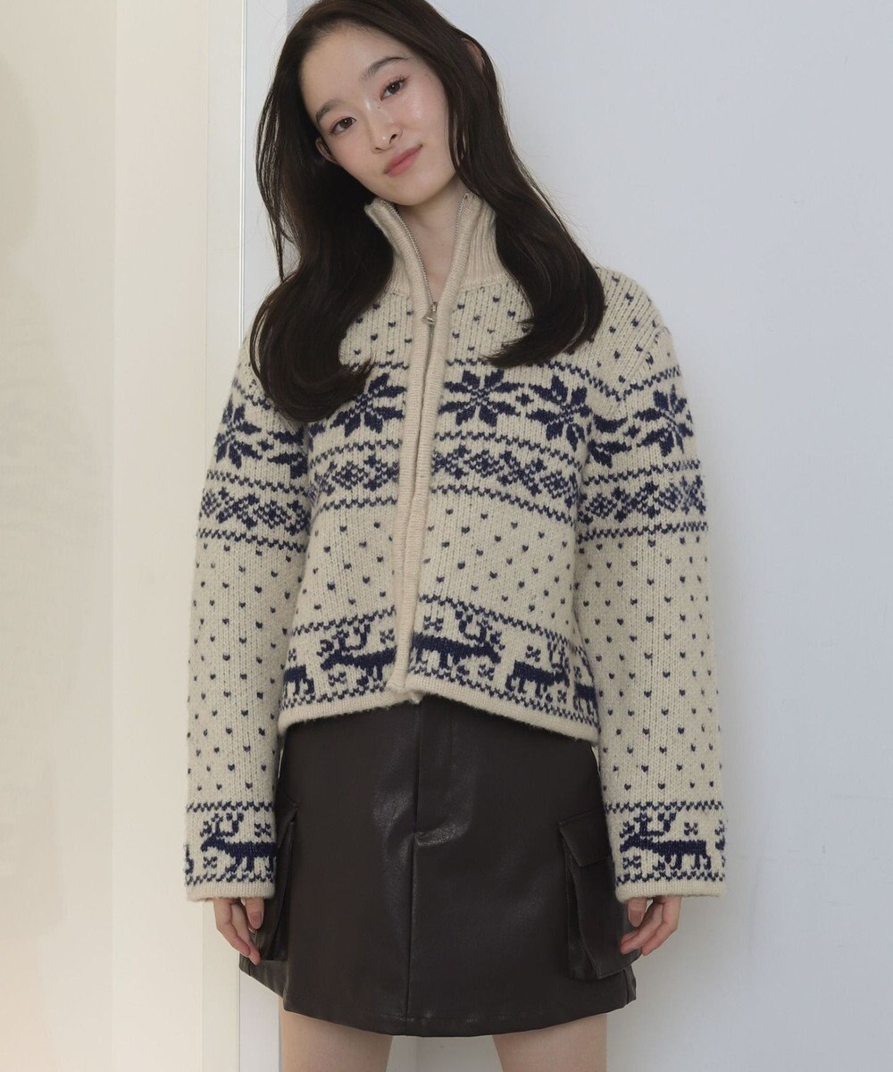 WEGO ノルディックZIPニット 