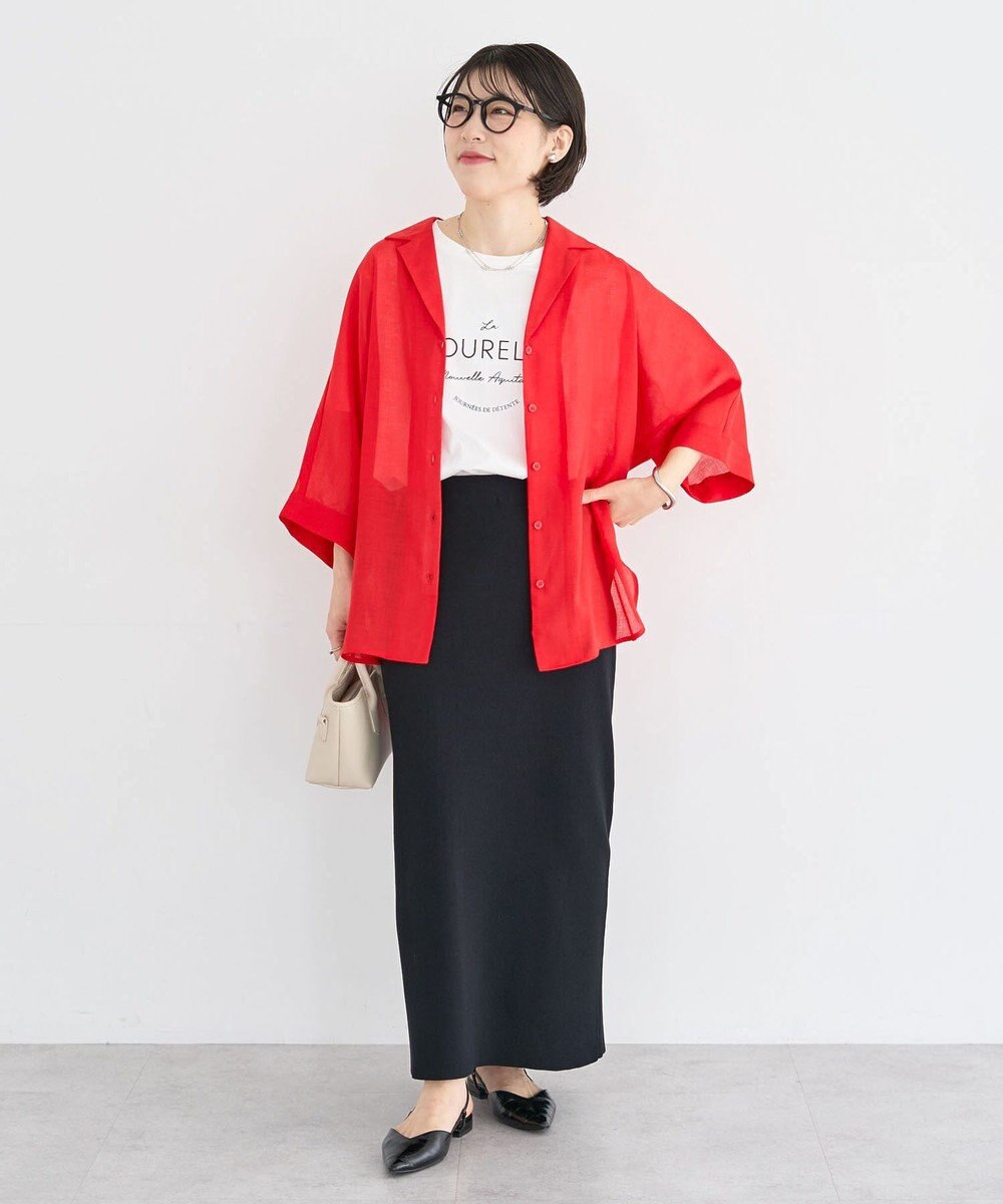 Green Parks 開襟シアーシャツジャケット 