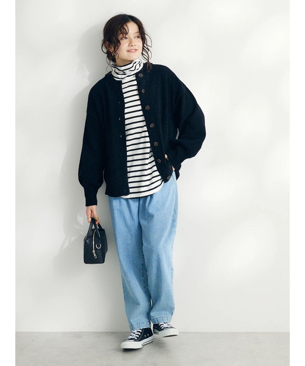 CRAFT STANDARD BOUTIQUE 洗えるコードモールクルーネックカーデイガン 