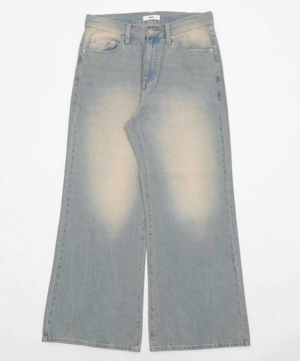 WEGO 【ユニセックス着用ITEM/ウエスト調整可】フレアデニムパンツ 