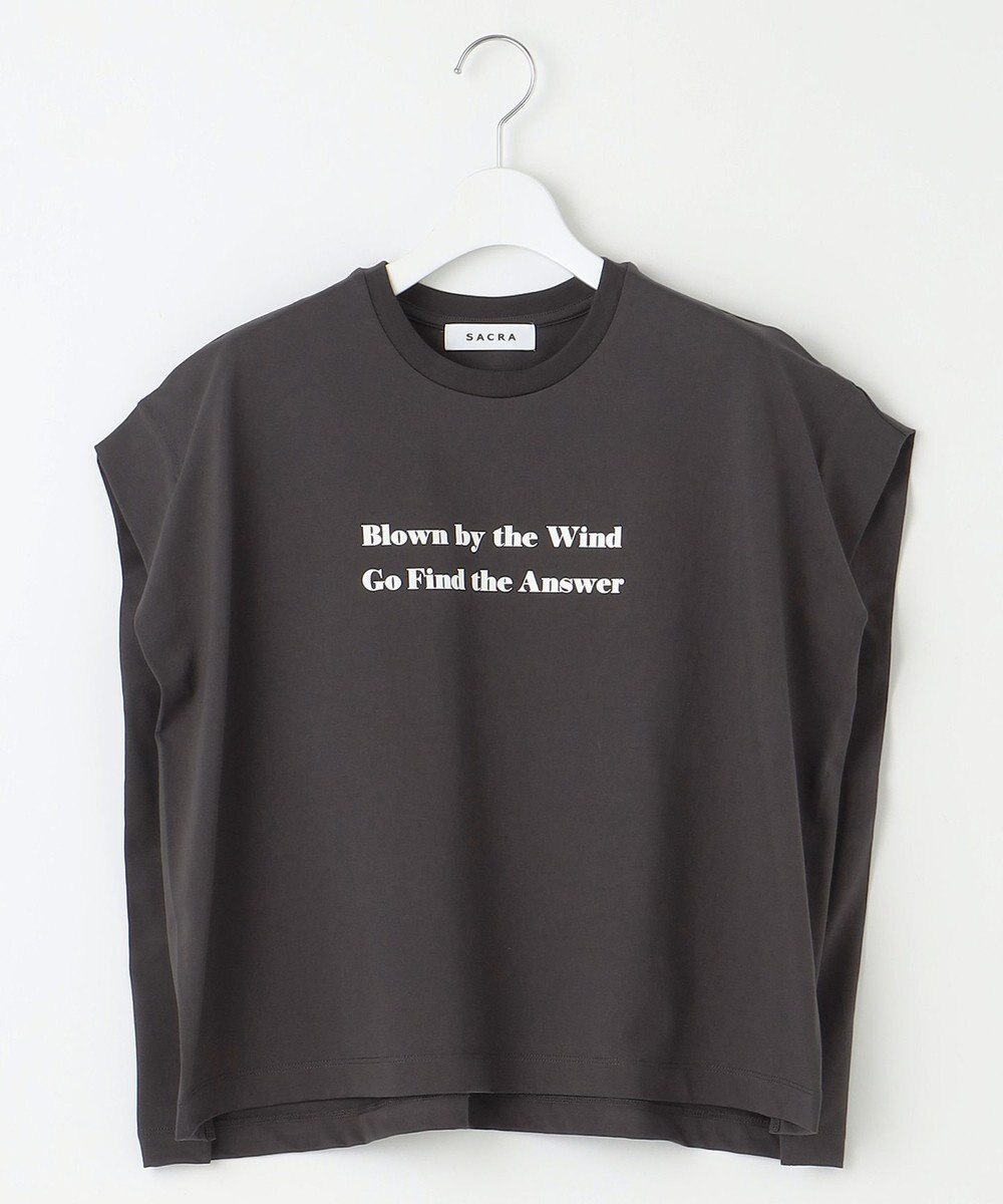 23区 【SACRA】フォールデッドライン ロゴカットソー 