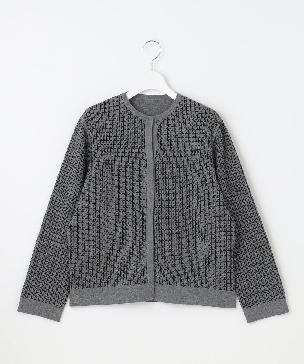 自由区 【洗える】リバーシブルニット セットアップ(カーディガン×タイトスカート) 