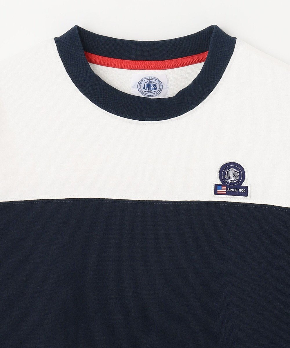 J.PRESS KIDS 【140-170cm】切替×袖プリント 長袖Tシャツ 