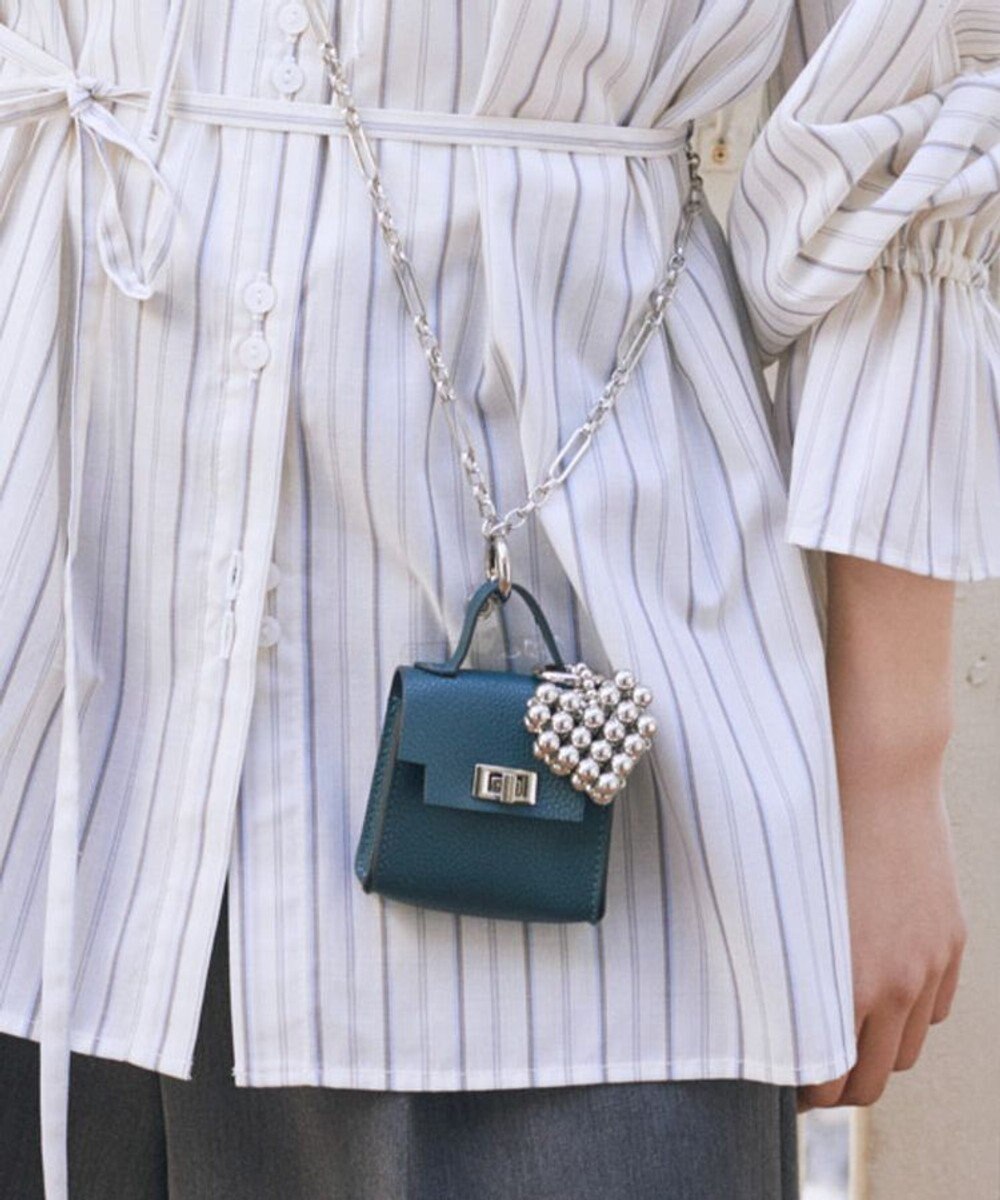 earth music&ecology マイクロミニバッグメタルハートチェーンチャーム 