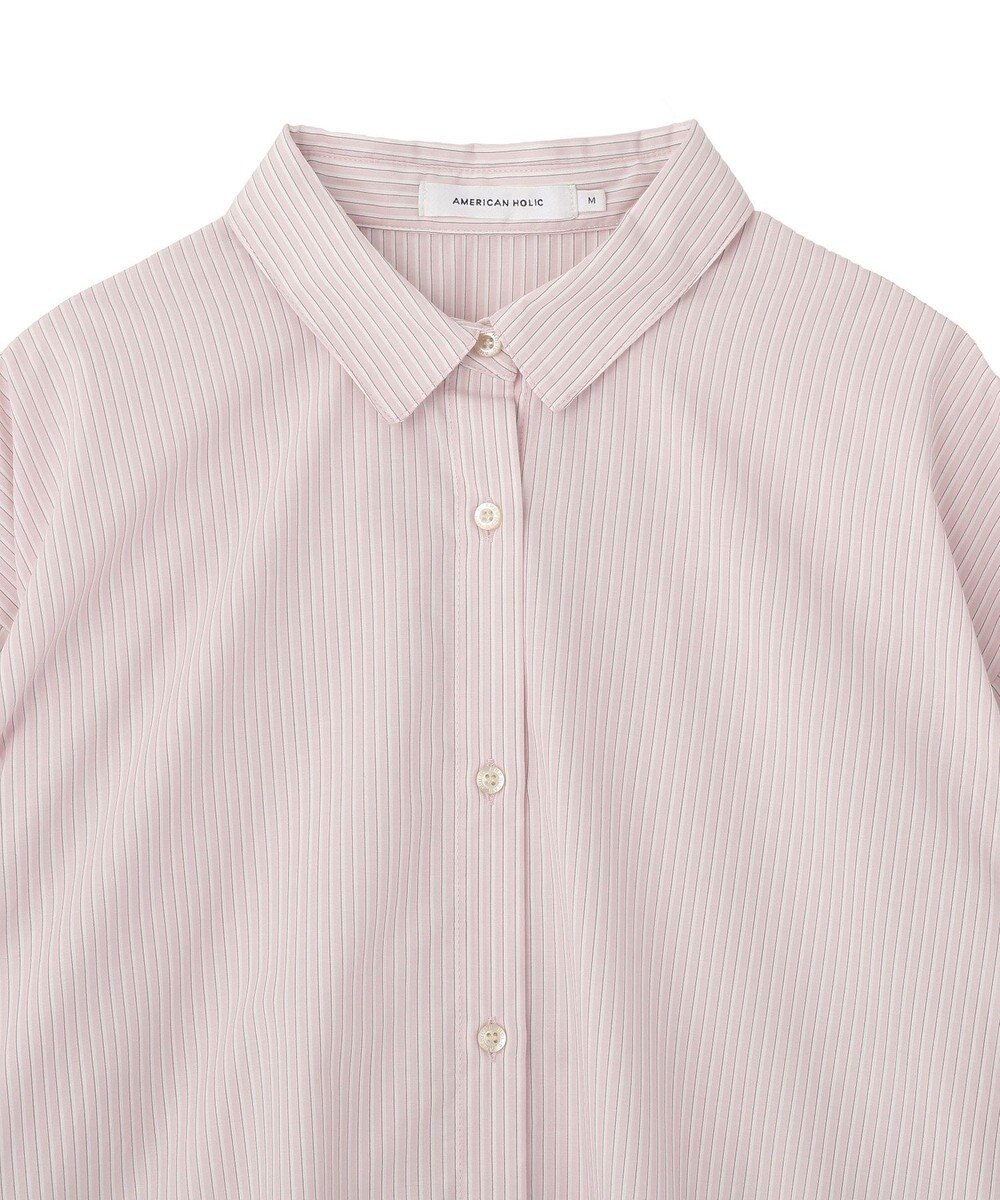 AMERICAN HOLIC 【イージーケア】バックギャザーリボンシャツ 
