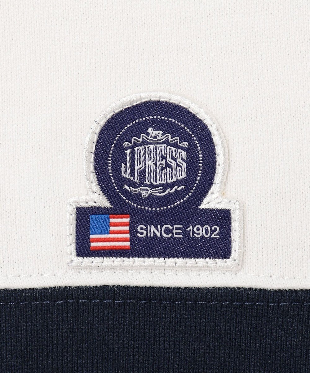 J.PRESS KIDS 【140-170cm】切替×袖プリント 長袖Tシャツ 