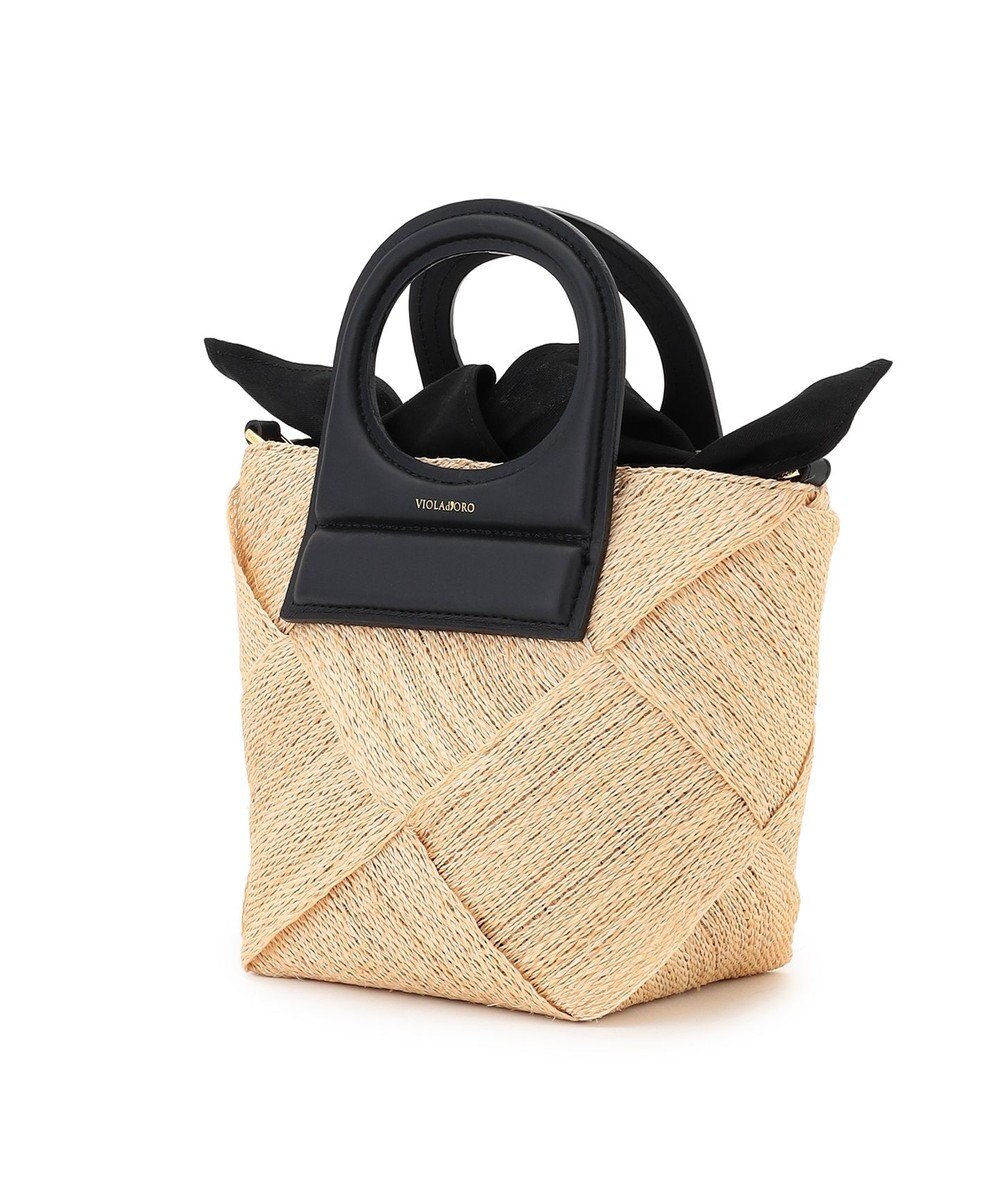 23区 VIOLAd'ORO アバカメッシュ レザーハンドル バケツバッグ 
