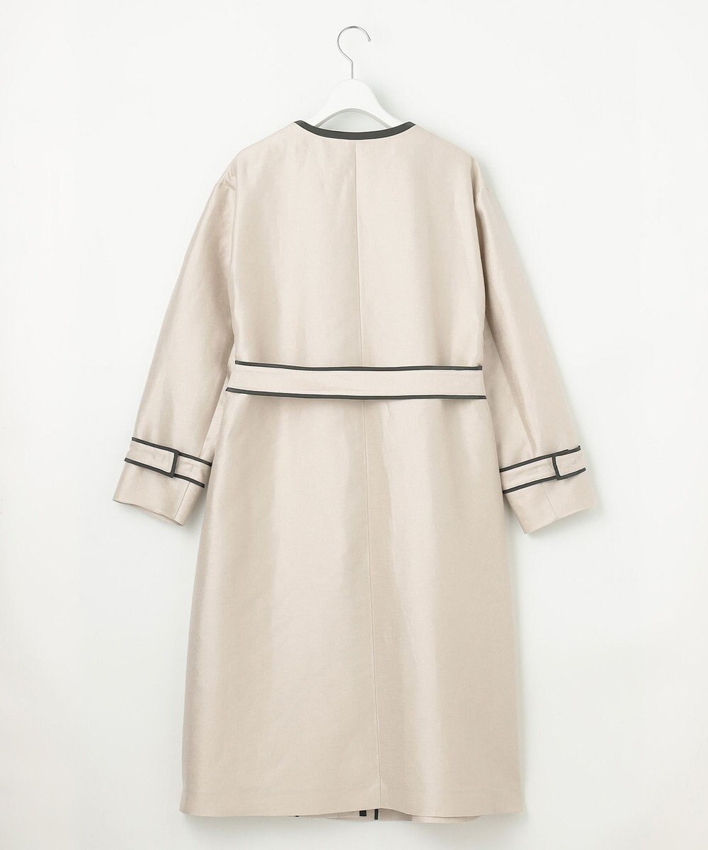 自由区 バイカラーパイピング コート 