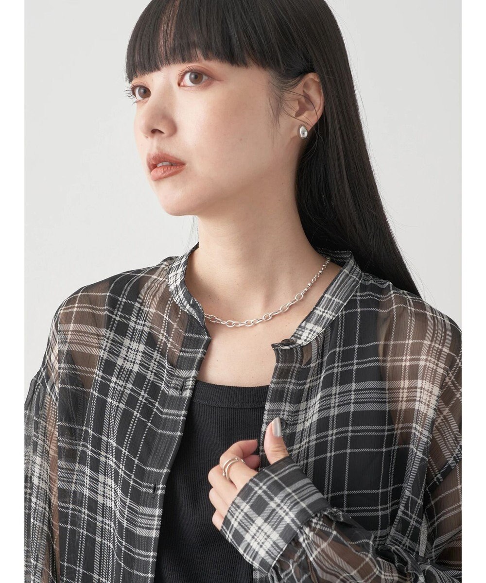 earth music&ecology シアーチェックシャツ 