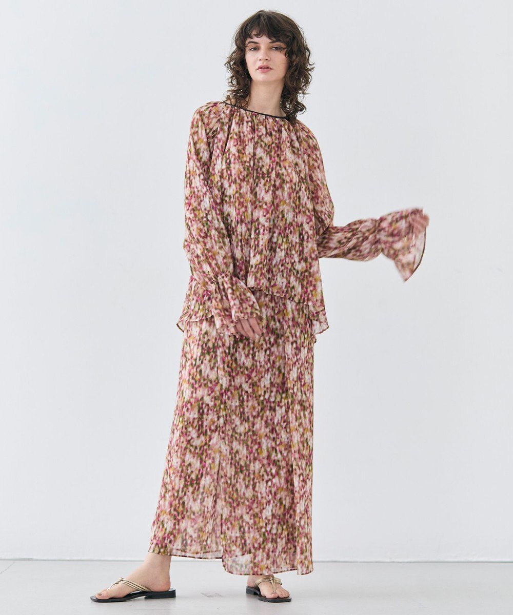 BEIGE， 【洗える】BORONIA / フラワーシフォンブラウス 