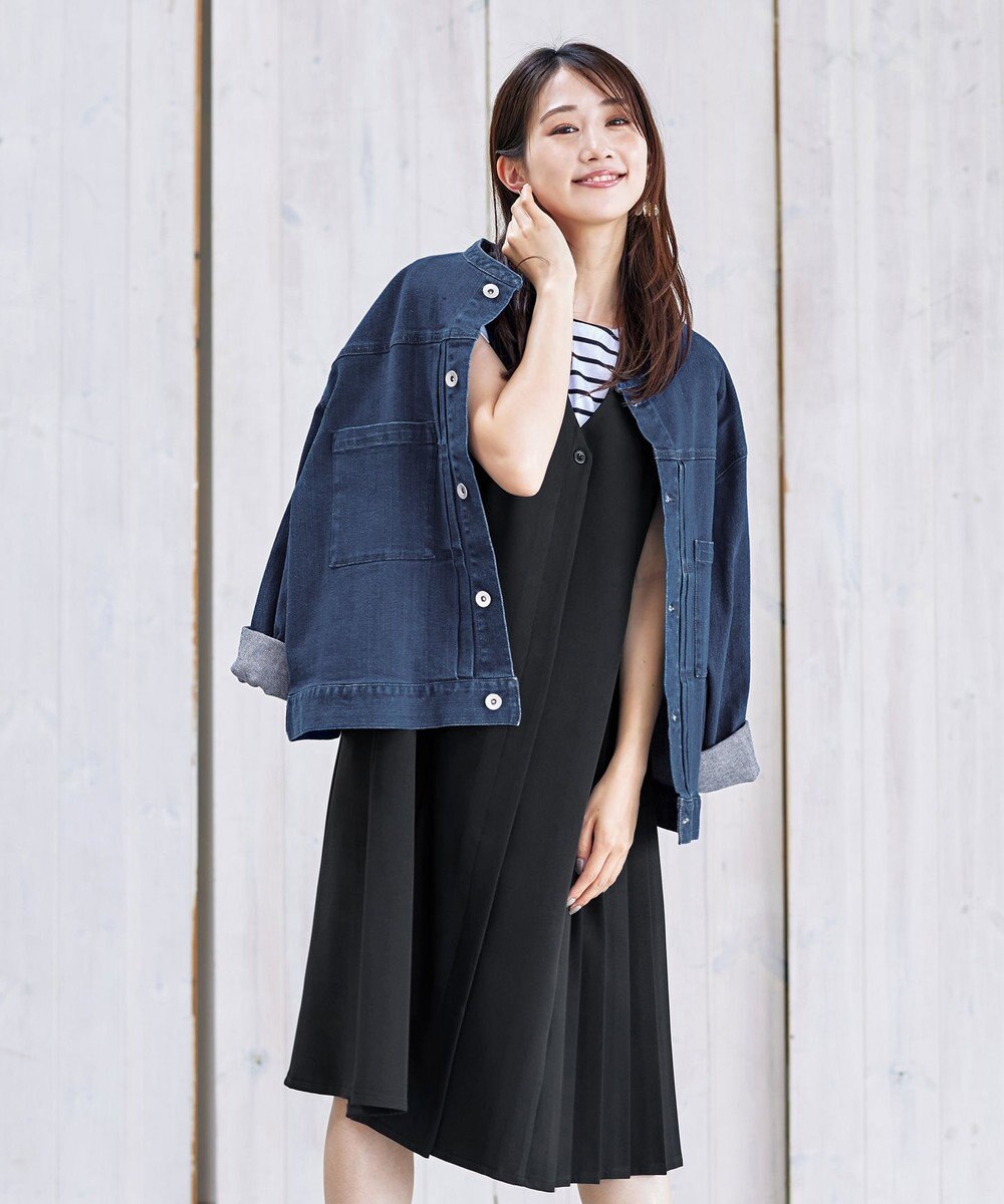Tiaclasse 【洗える】ジレワンピース 