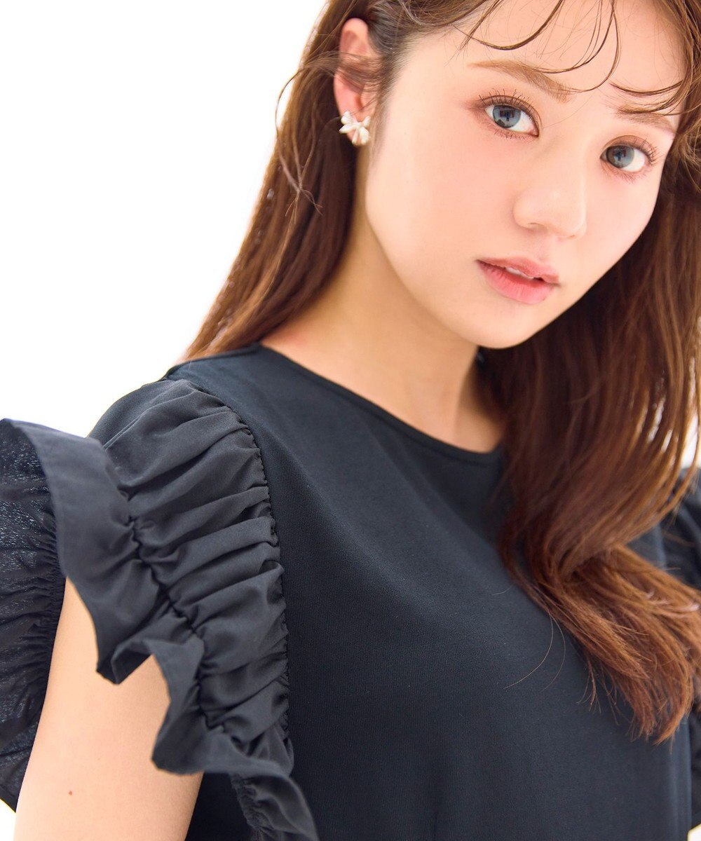 Feroux 【洗える】ドレスシルエット カットソー ワンピース 