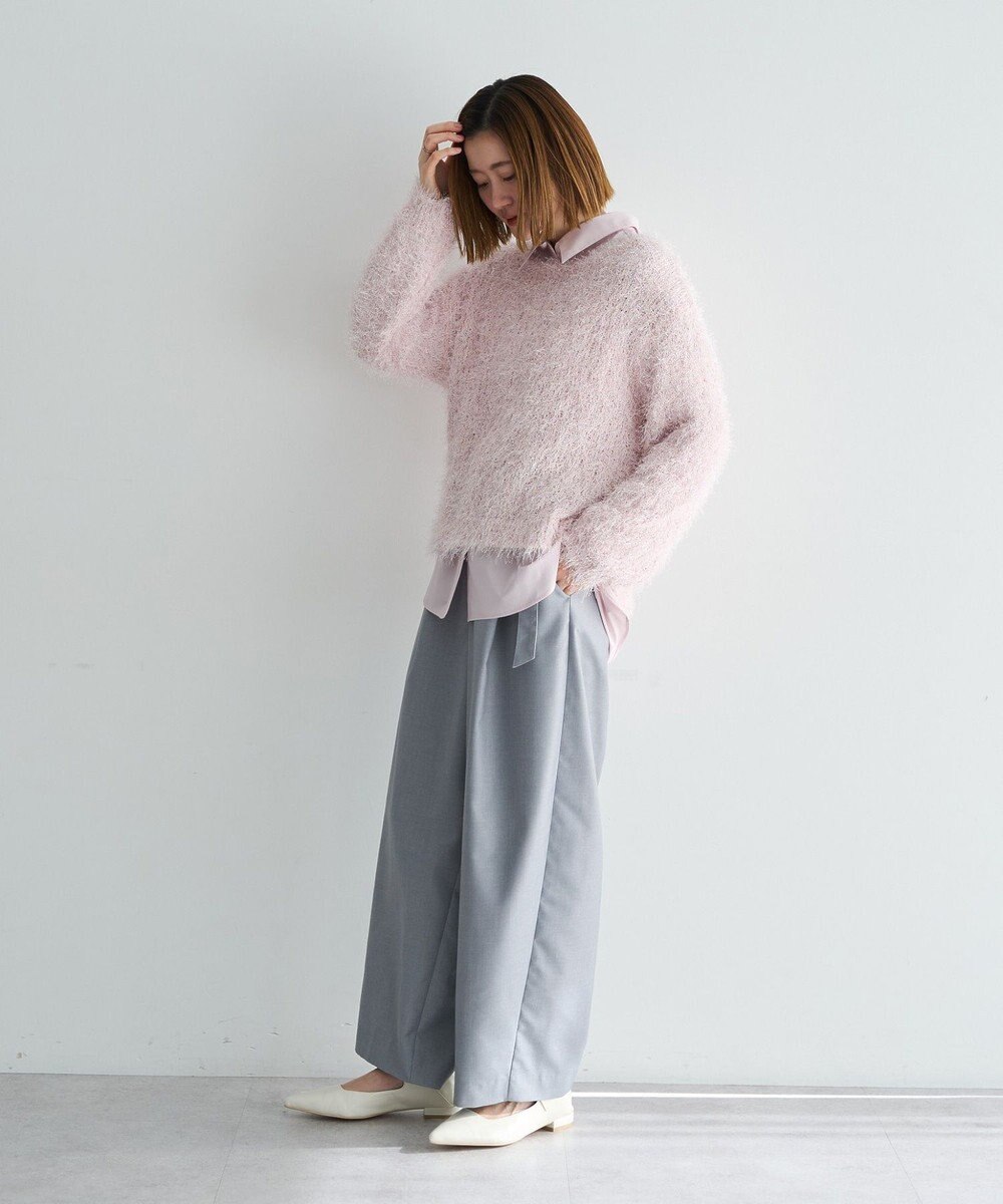 YECCA VECCA ラメ混シャギーニット 