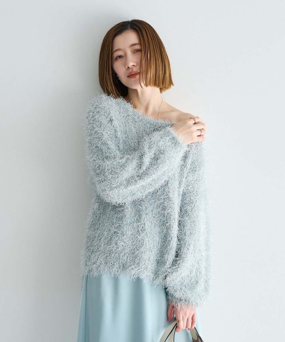 YECCA VECCA ラメ混シャギーニット 