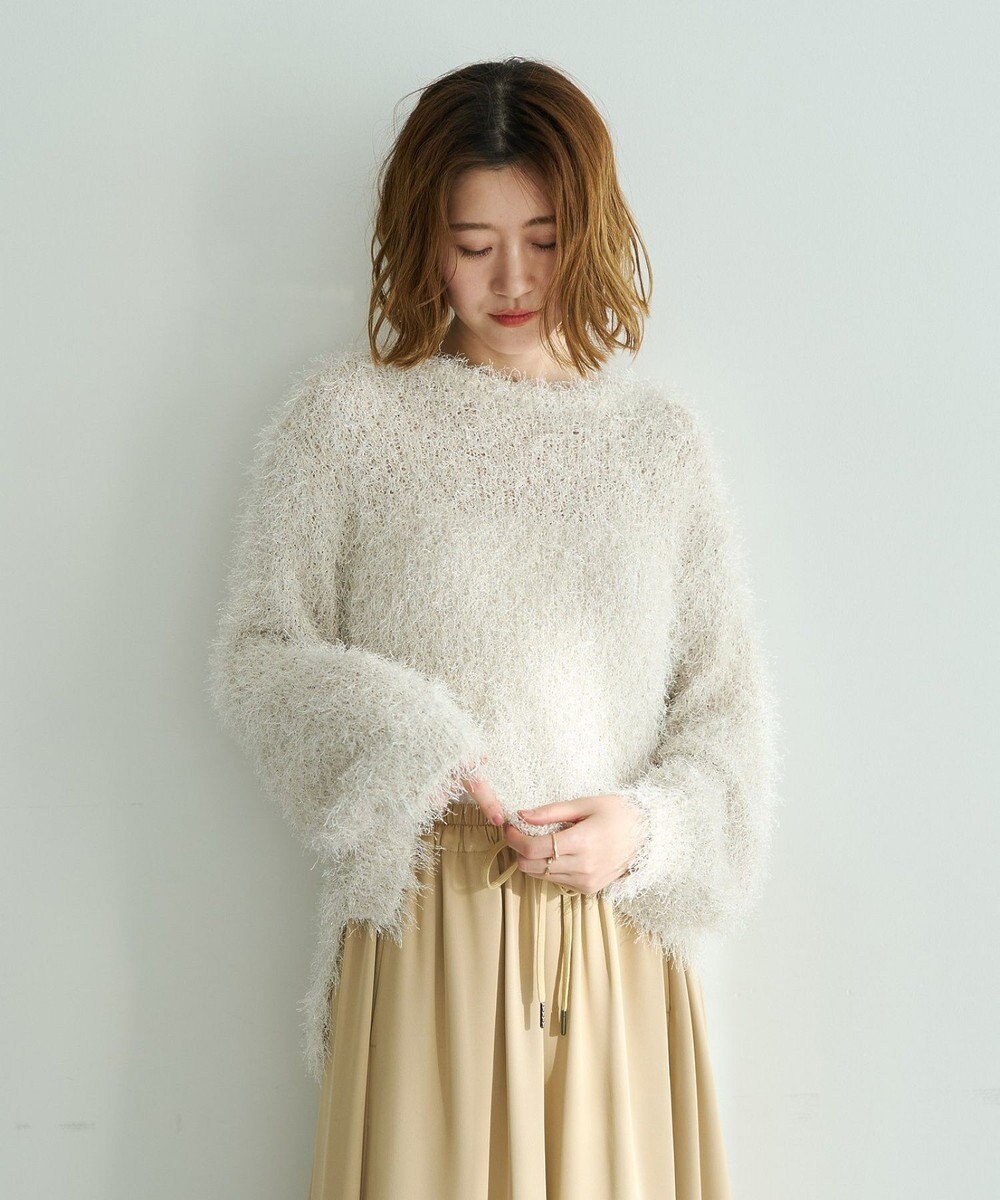 YECCA VECCA ラメ混シャギーニット 